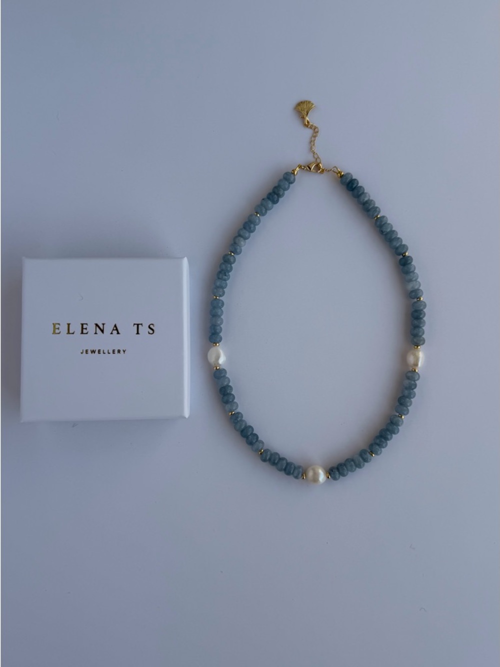 564 Aquamarine Necklace Pearl Necklace